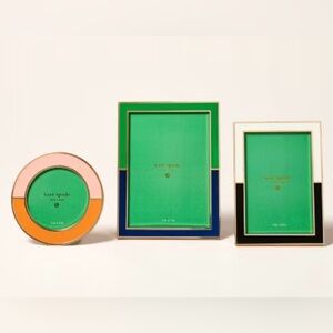 Kate Spade Green and Multicolor Set of 3 Assorted Picture Frames - NIB